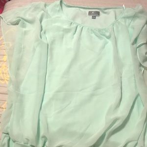 Mint green blouse